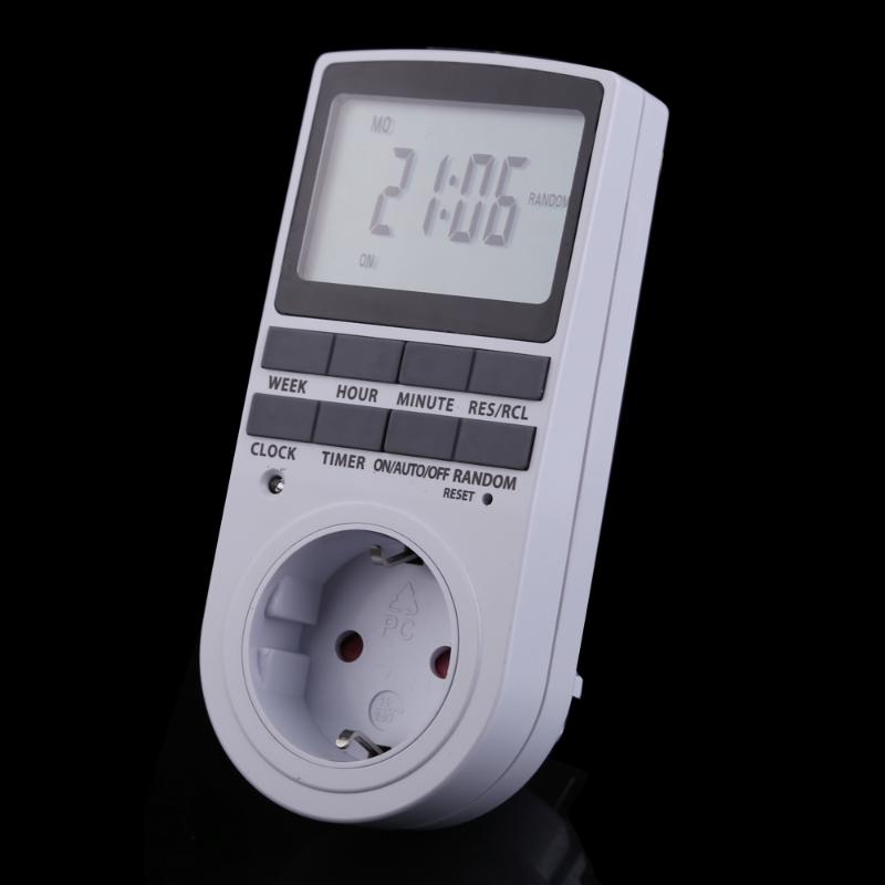 Electric Pug in Protable Timer Digital LED Display Reminder Kitchen Tool Timing for Indoor Lights/TV/PC/Fans/Kitchen  Plug - ebowsos