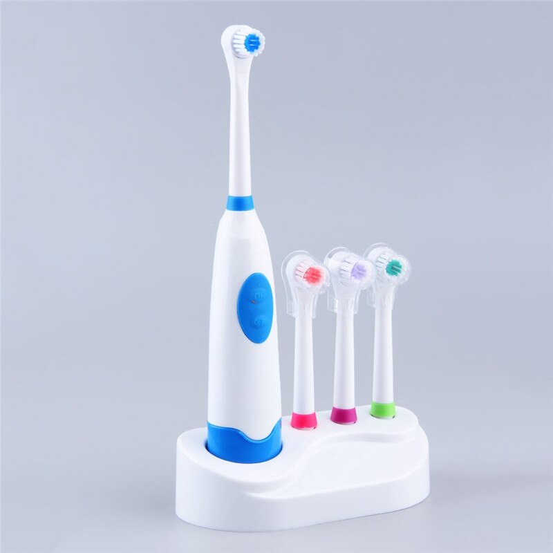 Electric Toothbrush Set Oral Care Toothbrush Replacement With 4 Toothbrush Heads Home Traval Durable Teeth Brush - ebowsos