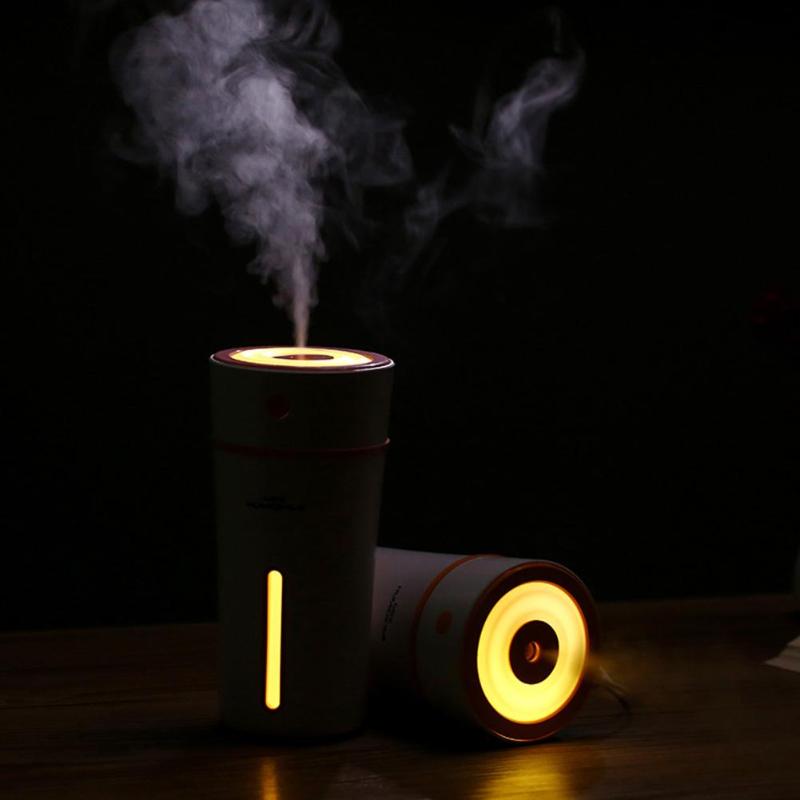 Electric Ultrasonic Air Humidifier Essential Oil Diffuser LED Lights Aromatherapy USB Humidifier Car Aroma Diffuser Hot Sale - ebowsos