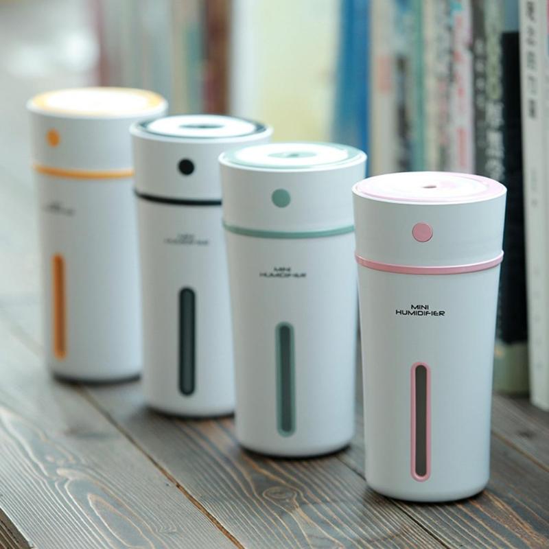 Electric Ultrasonic Air Humidifier Essential Oil Diffuser LED Lights Aromatherapy USB Humidifier Car Aroma Diffuser Hot Sale - ebowsos