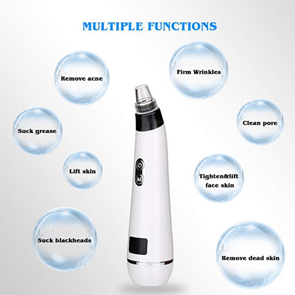 Electronic Blackhead Suction Remover Blackhead Cleaner Facial Pore Cleanser Dead Skin Acne Removal Microdermabrasion Device - ebowsos
