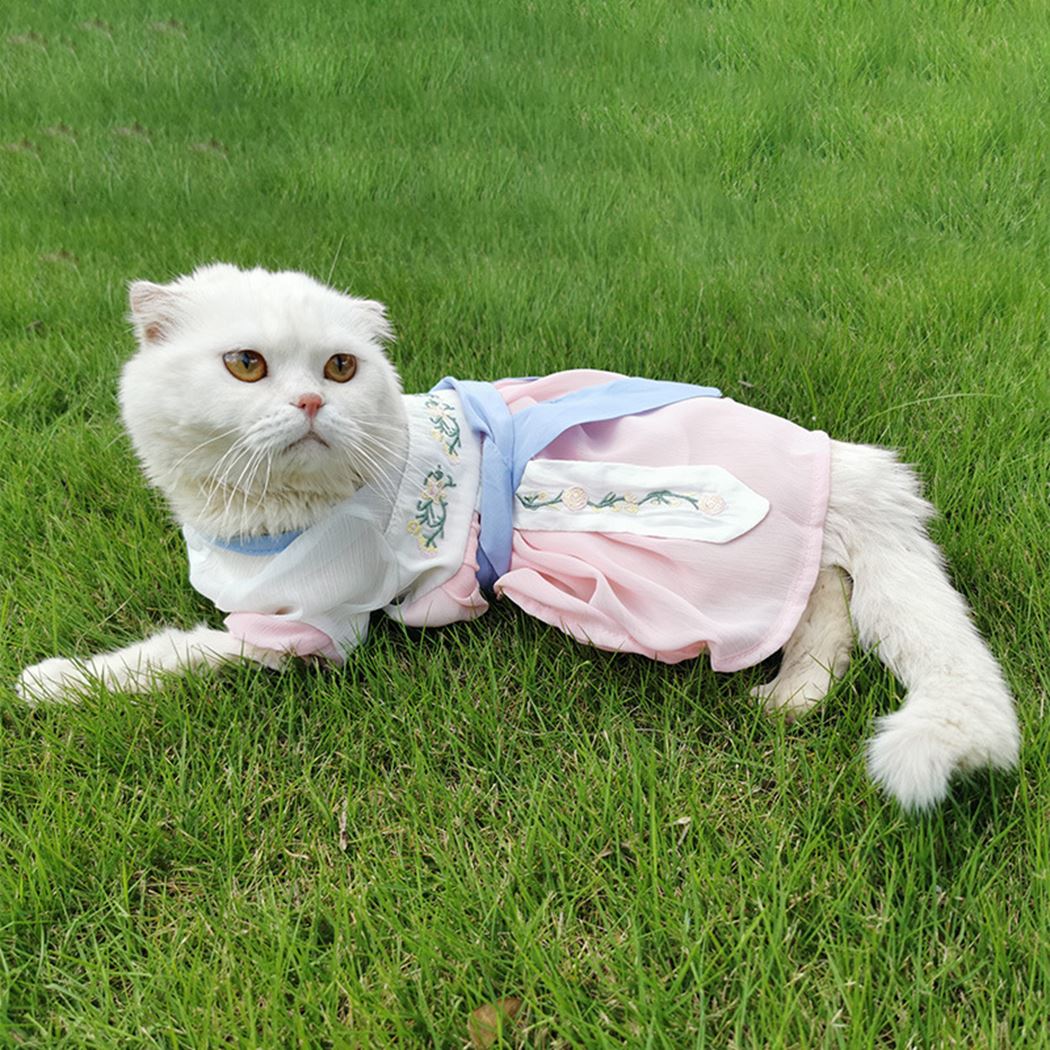 Elegant Pet Costume Chinese Style Hanfu Cosplay Dog Costume Clothes Cat Party Costume Pet Supplies Clothing For Cat Dog-ebowsos