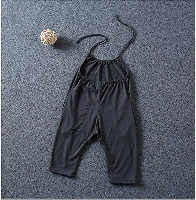 Kids Girls Jumpsuits Summer Baby Girl Solid Overalls Jumpsuit Soft Girls Fashion Sunsuits Outfit Clothes - ebowsos
