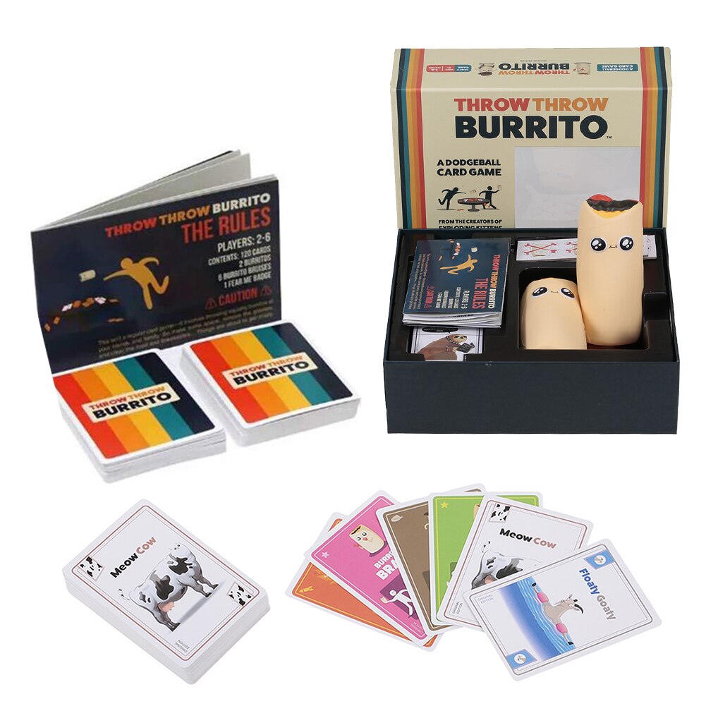 Entertainment Card Game Funny Throw Burrito Card Games Family Kickstarter Pressure Game For Teens Adults 2-6 Players-ebowsos