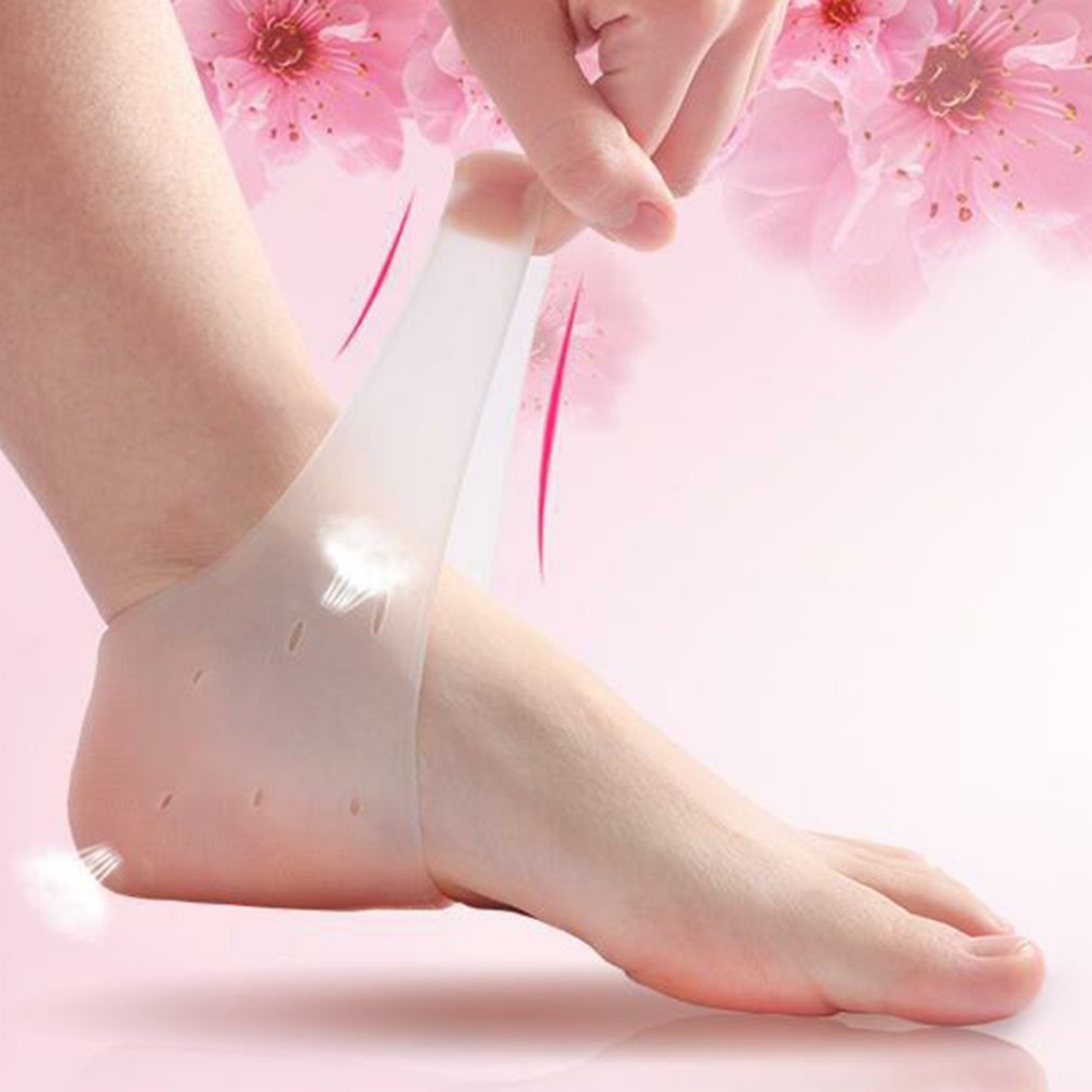 Exquisitely Designed Duralbe Silicone Heel Cover Breathable Moisturizing Gel Heel Anti-cracking Socks Heel - ebowsos