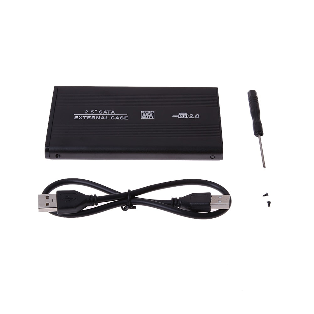 External Aluminum Alloy Case Hard Drive HDD Enclosure Mobile Hard Disk Box USB2.0 Portable Laptop SATA 2.5"HDD Box - ebowsos