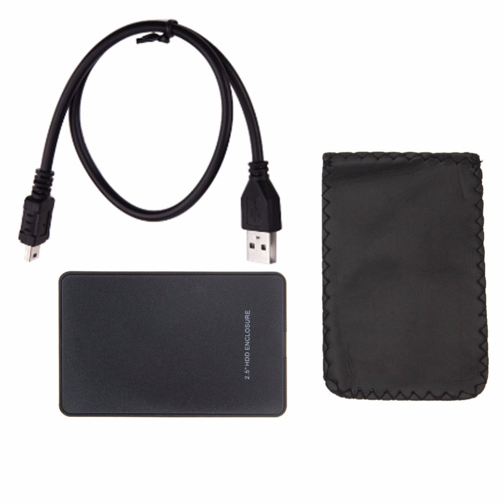 External HDD Enclosure for Hard Disk USB2.0 Sata Durable Portable Case 2.5" Inch Hdd Hard Drive Case High Quality Black Hot Sale - ebowsos