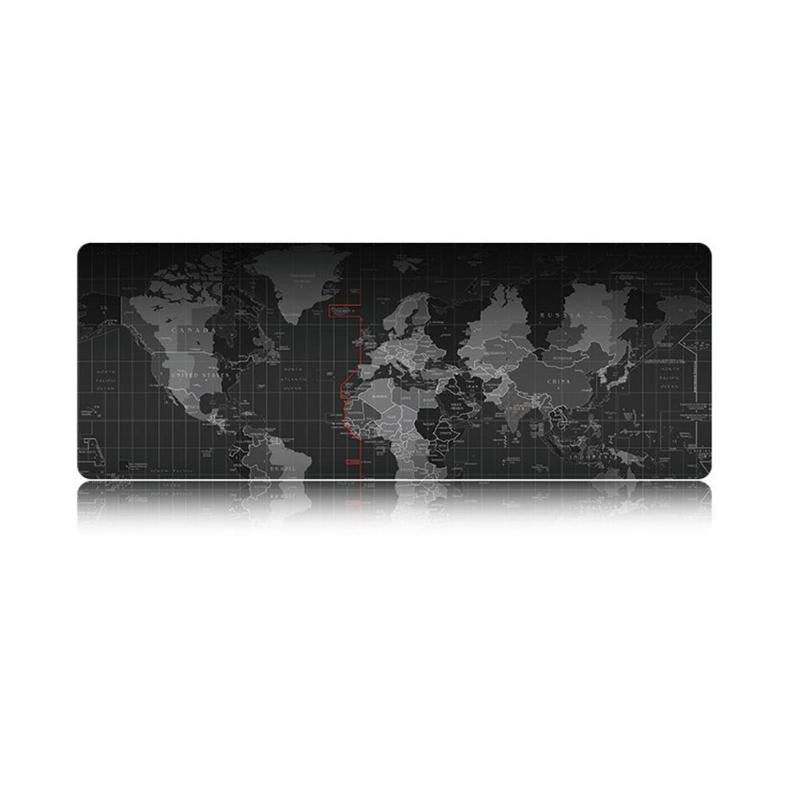 Extra Large Mouse Pad World Map Mousepad Anti-slip Natural Rubber Gaming Mouse Mat with Locking Edge for Office/Game/Desktop hot - ebowsos