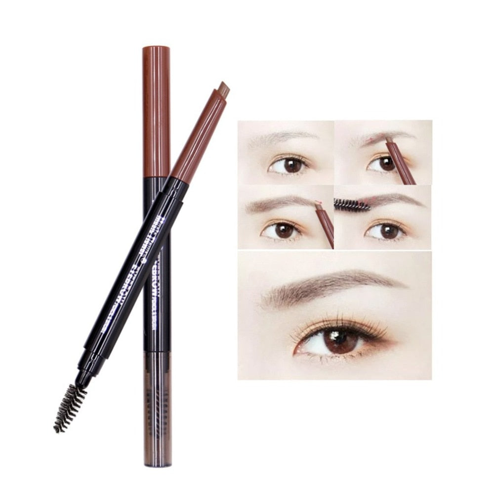 Extra Long Excellence Eyebrow Eye Liner Pencil Brown or Black With Sharpener Lid Facial Cosmetic Make Up Beauty Pencil - ebowsos