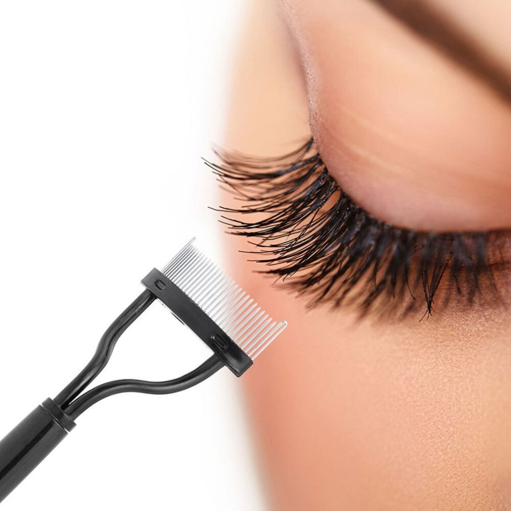 Eyelash Brush Make up Mascara Guide Applicator Eyelash Comb Eyebrow Brush Curler Essential Tools for Girls Ladies - ebowsos