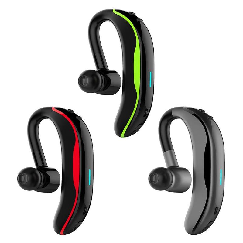 F600 Single Wireless Bluetooth In-Ear Headset Stereo Sports Hands-Free Business Driving Earphone Earhook Erabud with Mic New - ebowsos