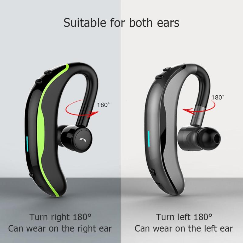 F600 Single Wireless Bluetooth In-Ear Headset Stereo Sports Hands-Free Business Driving Earphone Earhook Erabud with Mic New - ebowsos