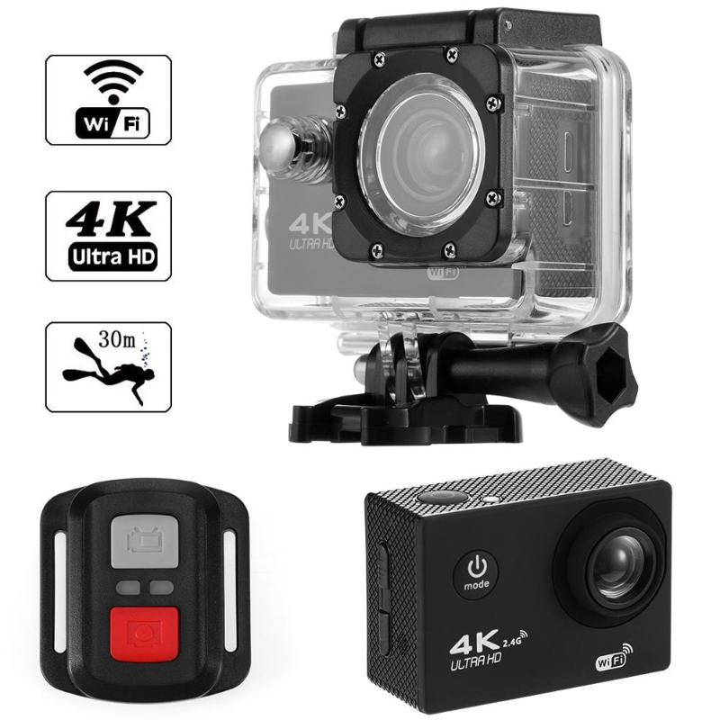 F60R 4K WIFI Action Camera 1080P HD 16MP Helmet Cam 30m Waterproof 170 Degree Wide Angle Lens DV with Remote Control Promotion - ebowsos