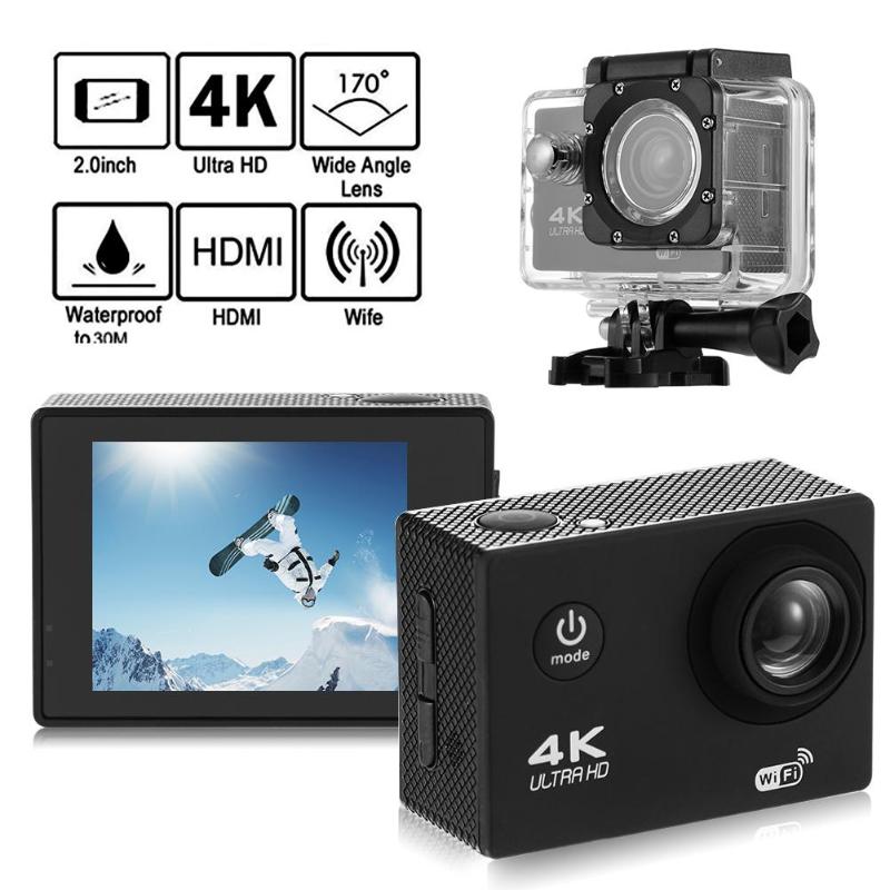 F60R 4K WIFI Action Camera Set 1080P HD 16MP 30m Waterproof 170 Degree Wide Angle Lens Sports DV camera with Remote Control New - ebowsos