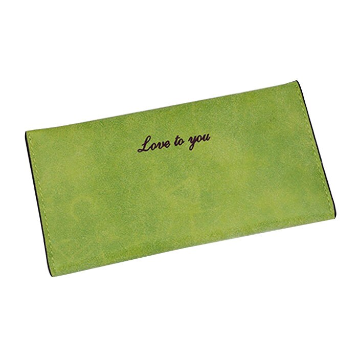 1 Black Scrub lady long retro thin with "Love to you" words wallet card size about: 19 * 9 * 1cm - ebowsos