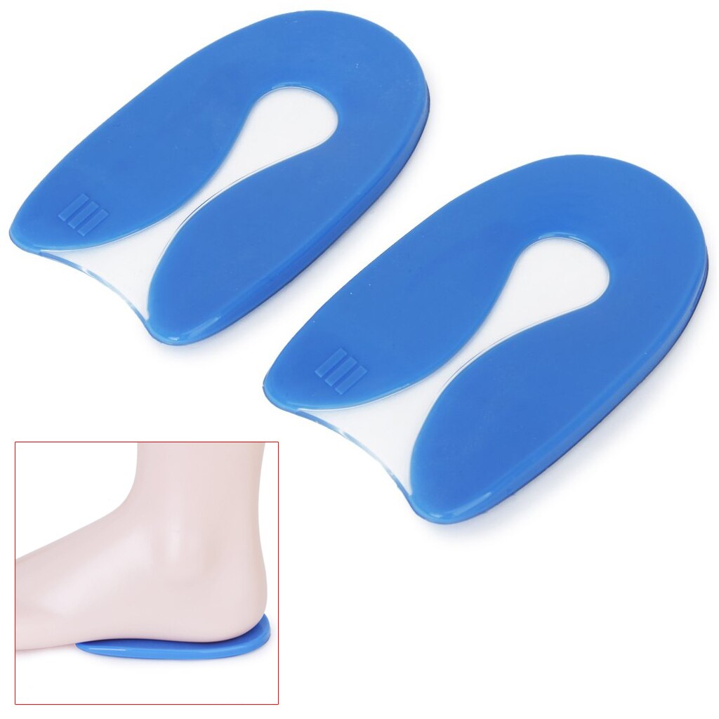 1 pair U-shaped Silicone Gel Heel Pain Relieving Forehead Pad - ebowsos