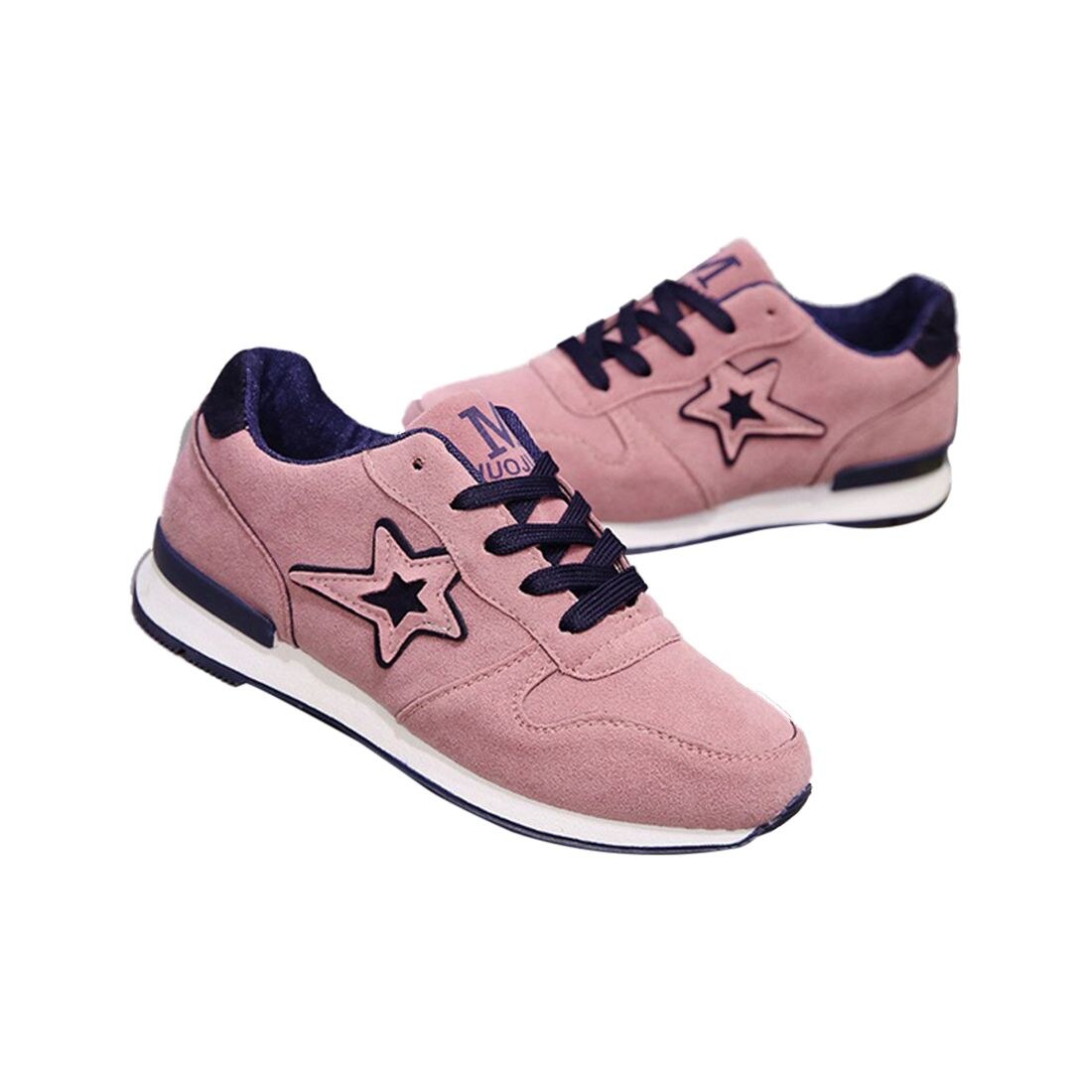 1 pairs of sports shoes five-pointed star student non-slip running shoes breathable leisure travel shoes hiking shoes - ebowsos