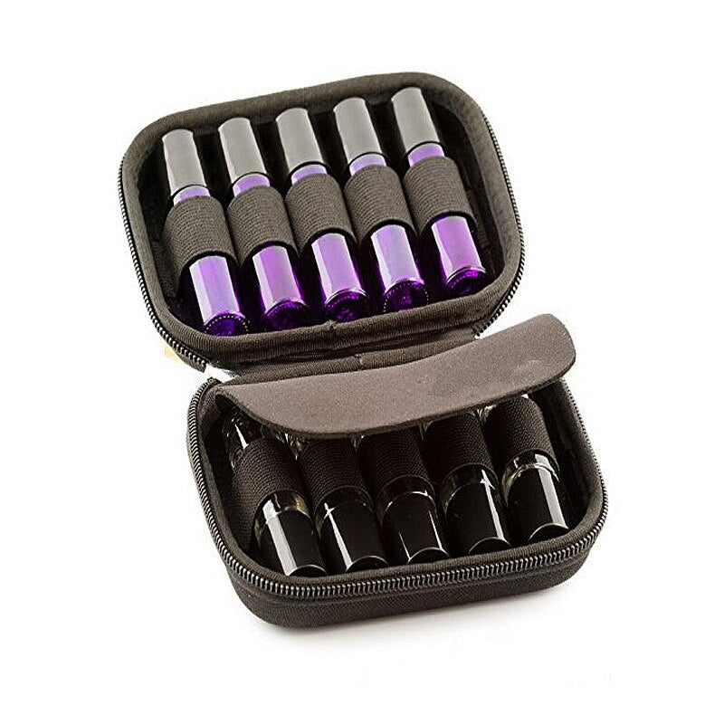 10 Slot Bottle Case Protects 10Ml Rollers Essential Oils Bottle Bag Travel Carrying Storage Organizer - ebowsos