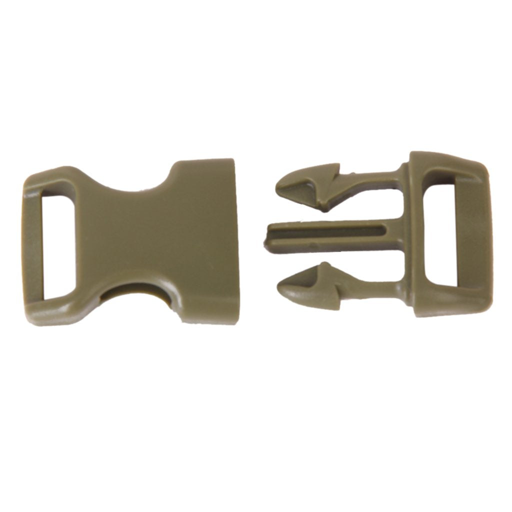10pcs 5/8" Side Release Plastic Buckles for 0.6" Webbing Straps Army Green - ebowsos
