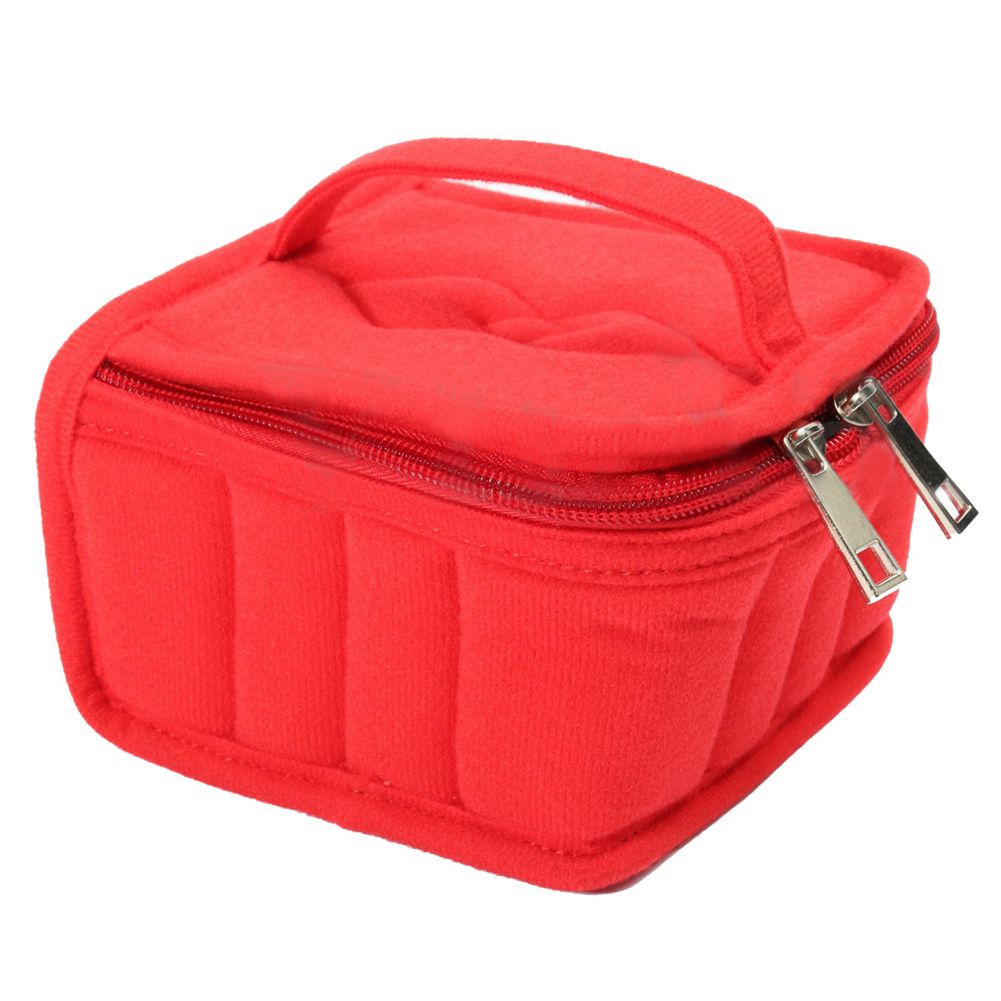 16 Bottles Essential Oil Carrying Portable Travel Holder Case Bag 5/10/15ml red - ebowsos