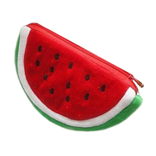 1PC  Fruit Lovely Cartoon Watermelon Coin Bag Purse Wallet Red - ebowsos
