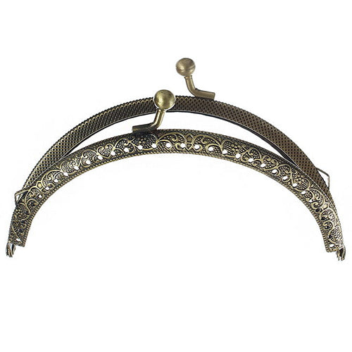 1PC Metal Frame Kiss Clasp Arch For Purse Bag Bronze 12.6cm x 7.7cm - ebowsos