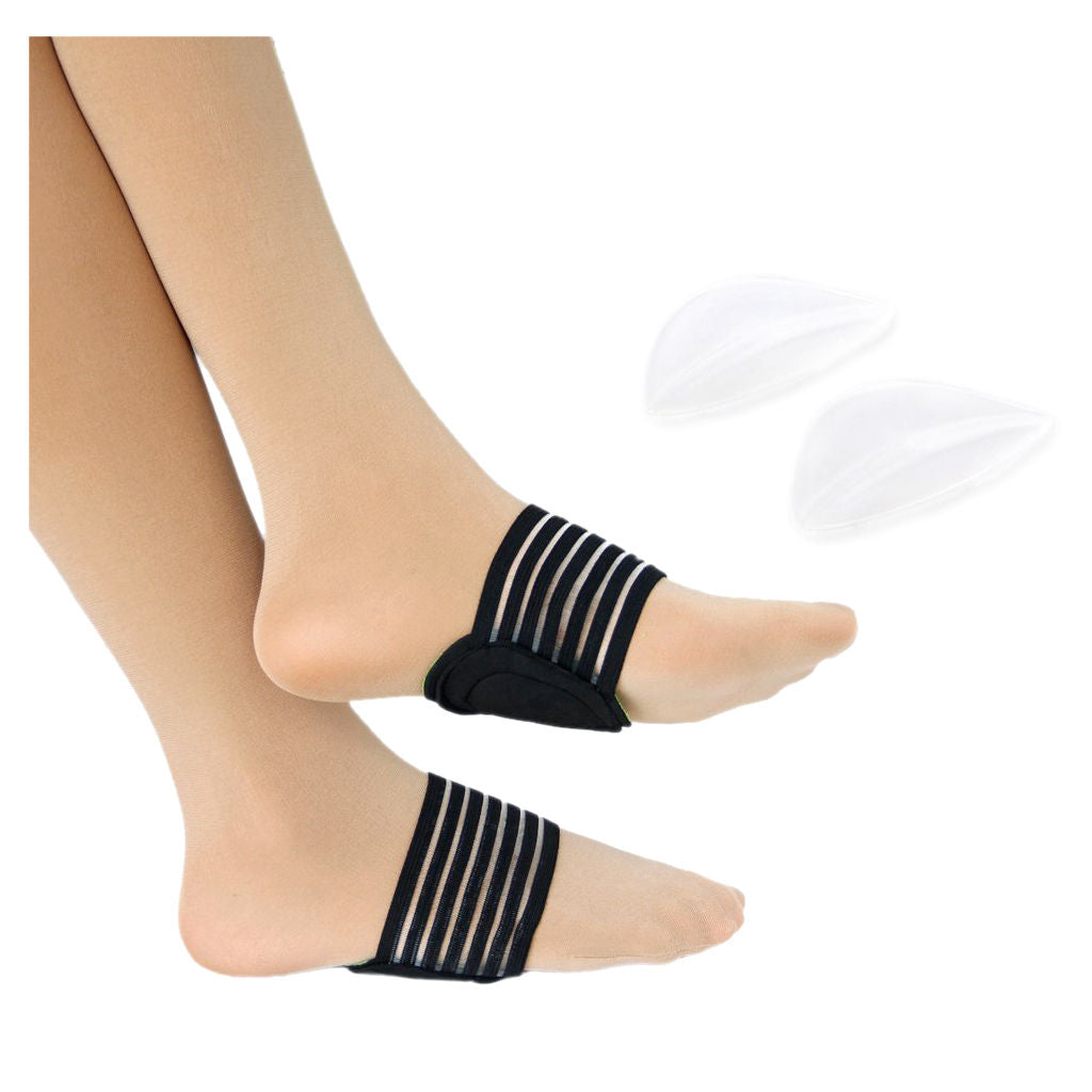 2 Pairs Silicone Support Pad for Flat Foot Correction foot Pad Silicone triangular foot Pad Flat Foot Pads - ebowsos