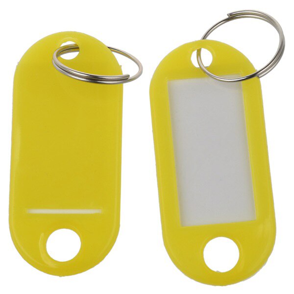 20 Pcs Assorted Key ID Label Tags Split Ring Keyring Keychain - ebowsos