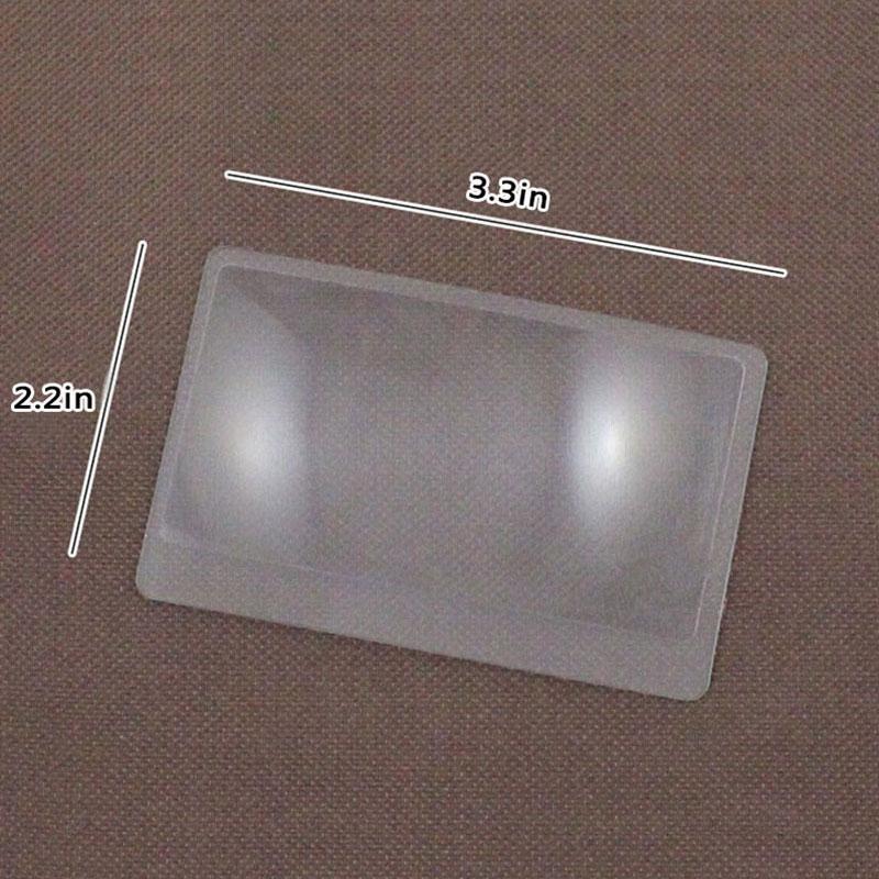 3 X Magnifier Magnification Magnifying Fresnel Pocket Credit Card Size Transparent magnifying glass - ebowsos