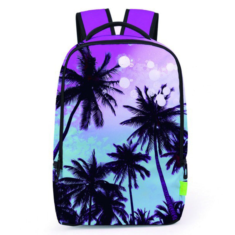 3D Saddle Bag Backpack Unisex Backpack Student Backpack Student Backpack (Coconut), purple - ebowsos