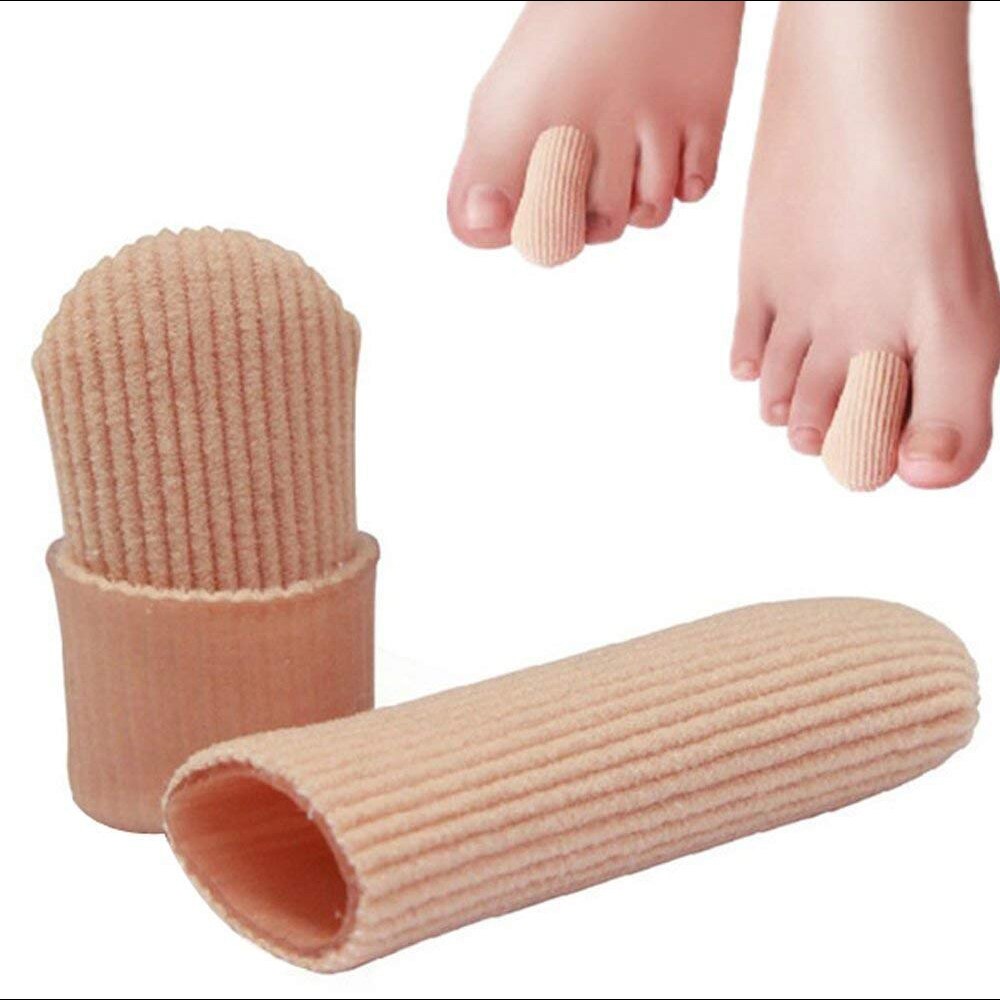 4Pcs Silicone Stretched Cuttable Tube Moisturizing Protector Toe Cap Sleeves Toe Separators Finger Protector for Callus C - ebowsos