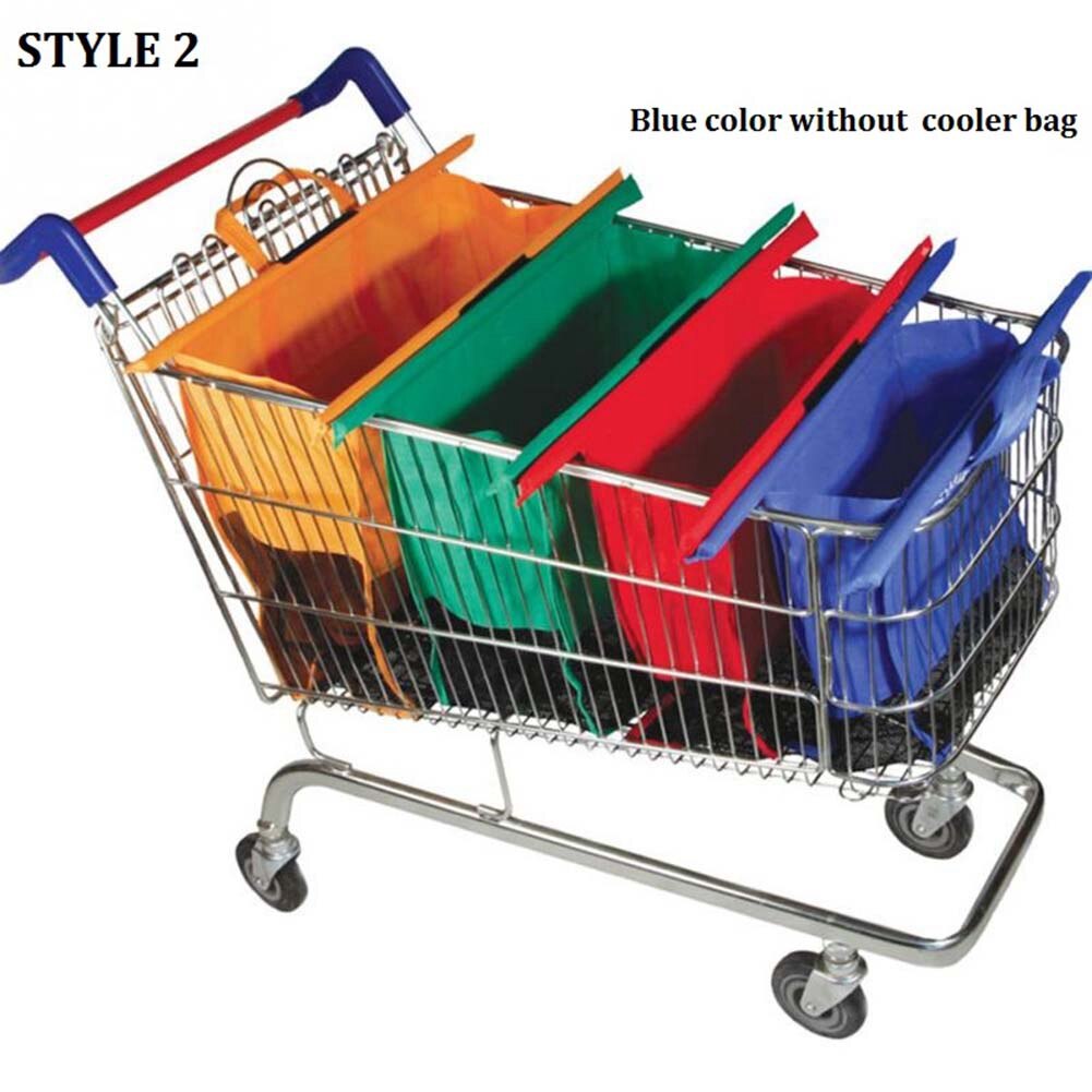 4pcs Collapsible Reusable Grocery Shopping Bag Supermarket Shopping Bag - ebowsos