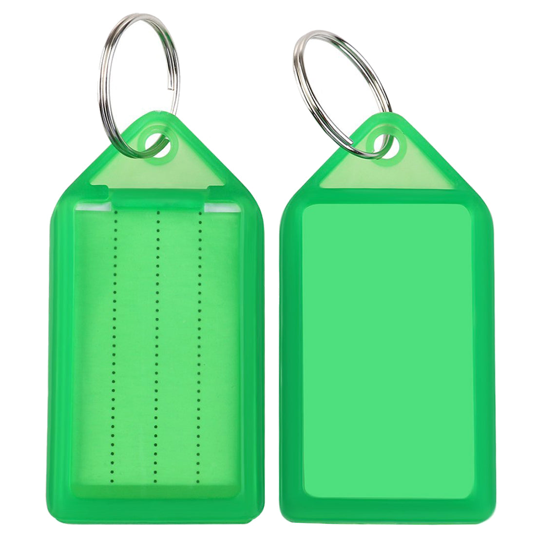 60pcs plastic Slideable Key Fobs Luggage Tags with Key Rings Random Color - ebowsos