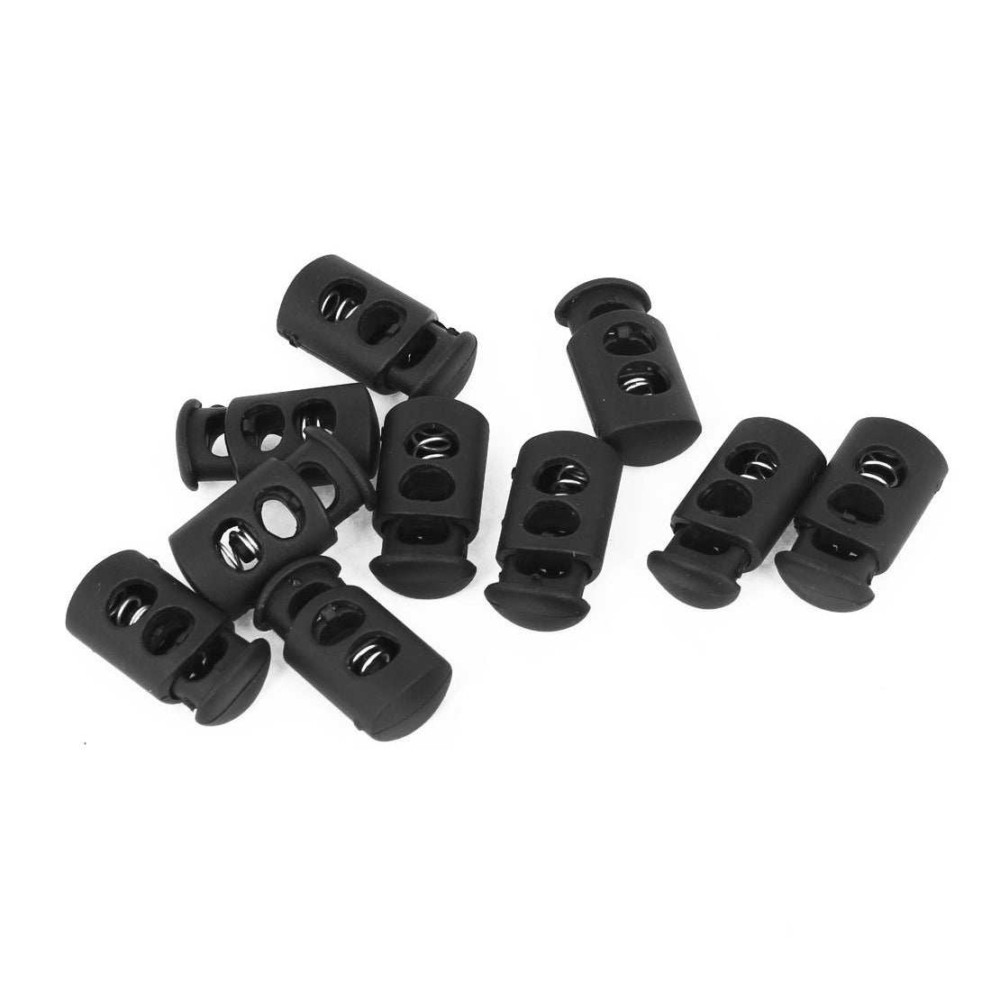 6mm Diameter Single Hole Spring Loaded Plastic Cord Locks Clamps 10 Pieces - ebowsos