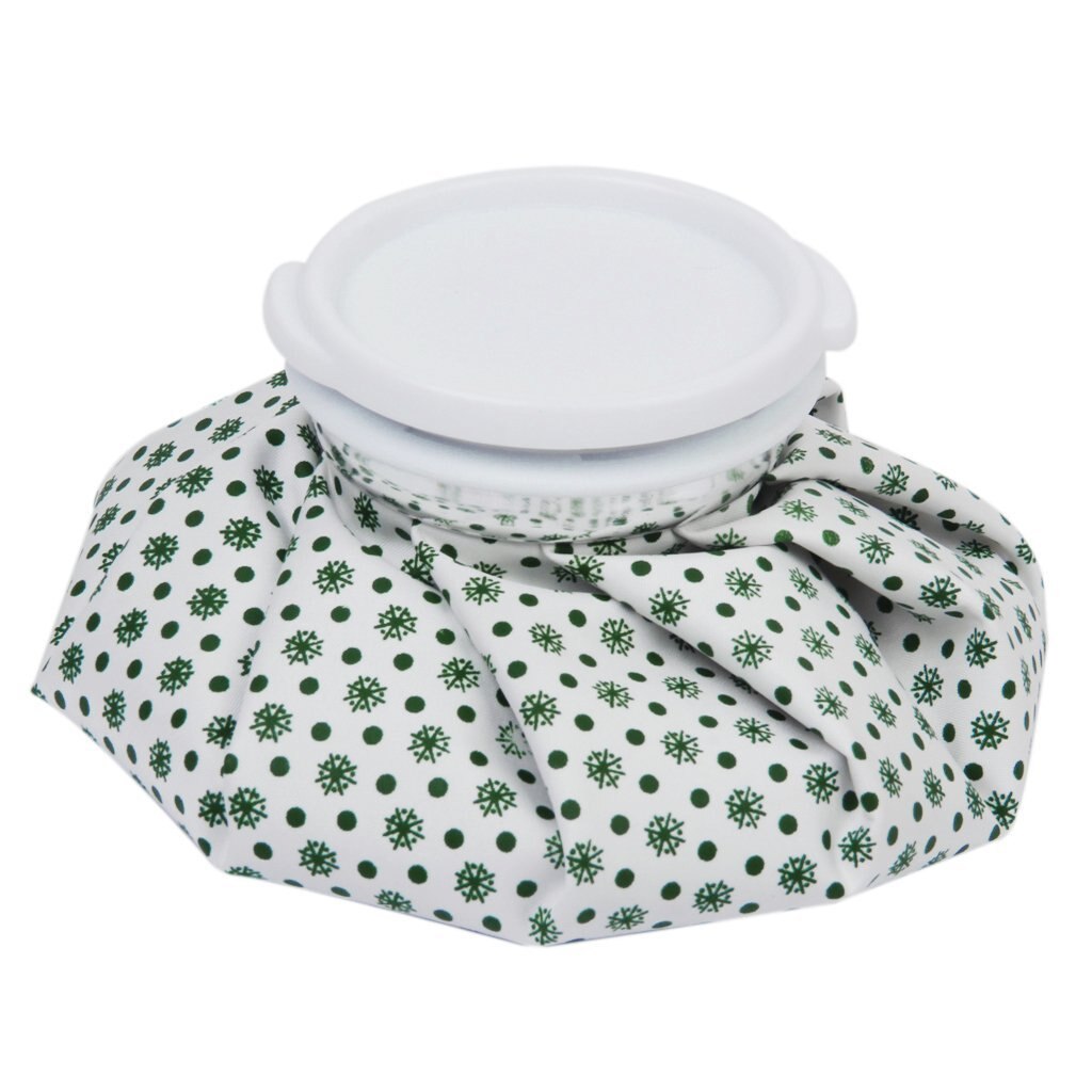 9 Inch Long Pain Relief Ice bag - White + Green - ebowsos