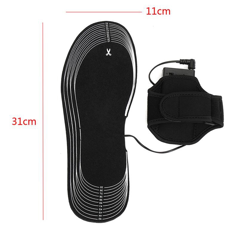 Aa Battery Powered Electric Heated Insole Foot Warmer,Men Women Lightweight Heating Pads For Outdoor Sport 4.5V Size36-46 - ebowsos
