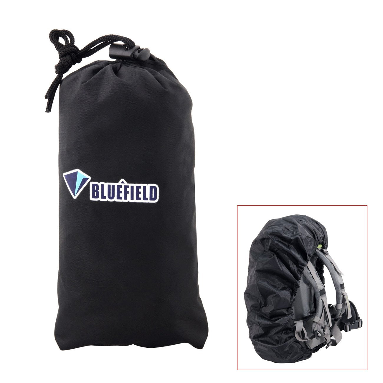 BLUE FIELD Rain cover backpack cover sack cover L size 55 ~ 80L Black - ebowsos
