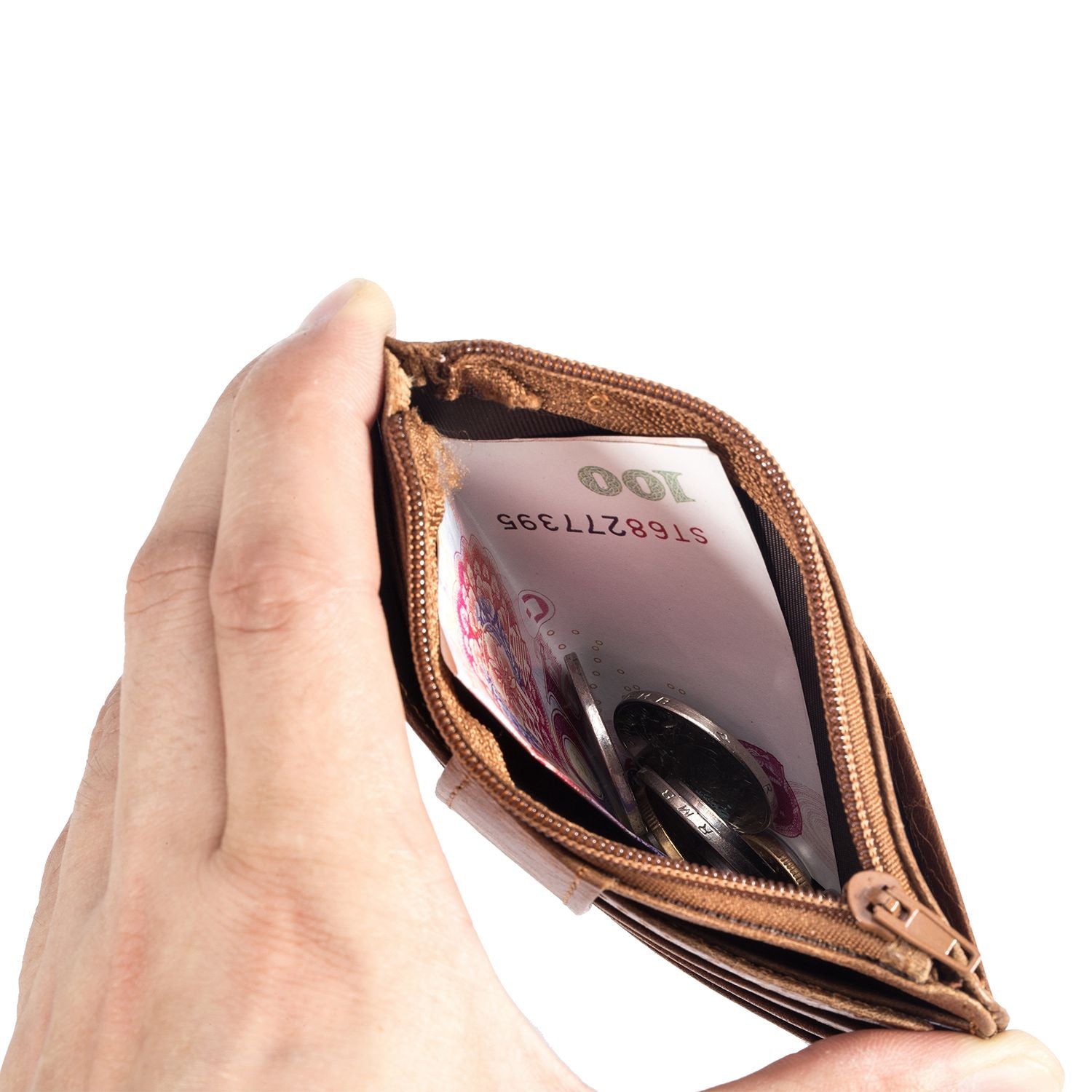 BULLCAPTAIN Men Wallet Business Card Holder leather pickup package bus card holder Slim leather multi-card-bit 01 - ebowsos