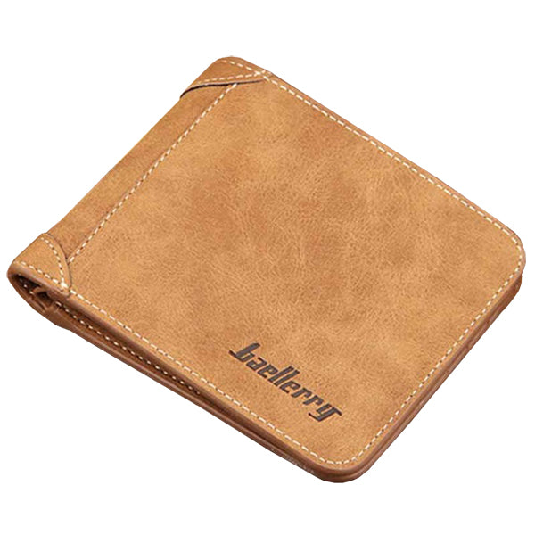 Baellerry PU Wallet Vintage Style Men's horizontal Wallet,Brown - ebowsos