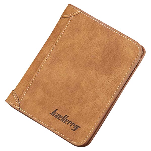 Baellerry PU Wallet Vintage Style Men's horizontal Wallet,Brown - ebowsos
