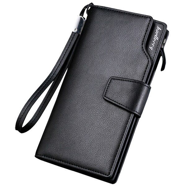 Baellerry Quality PU Wallet Long Men Male Hand bag Black - ebowsos