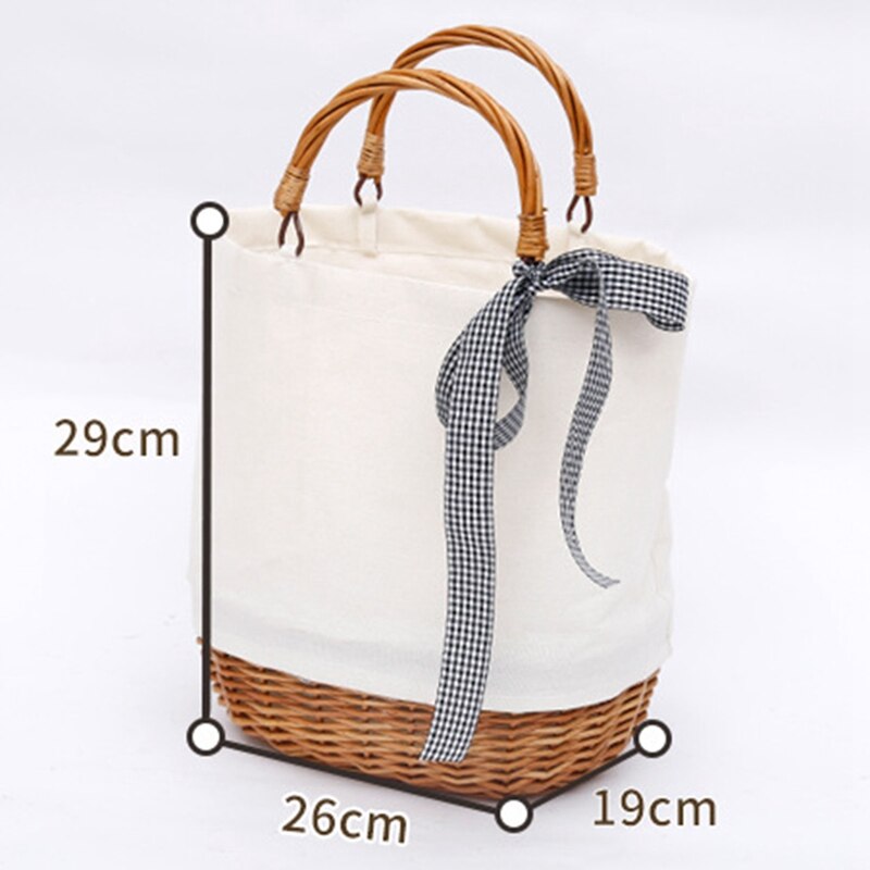 Bag Waterproof Women Rattan Clutch Handbag Summer Beach Wicker Bag For Women Leisure Ladies Tote - ebowsos
