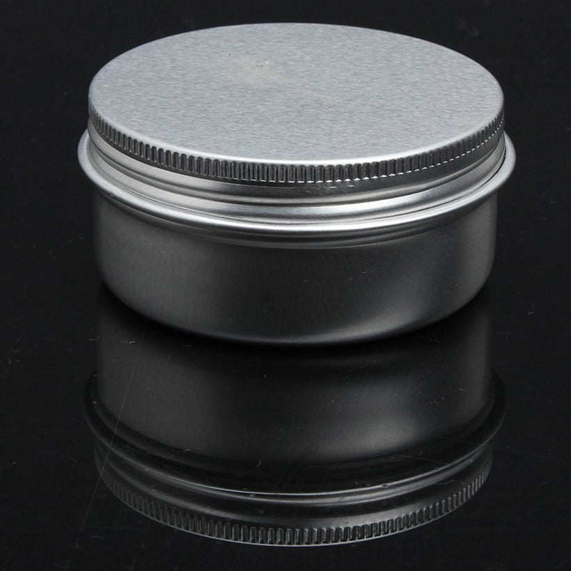 Balm Nail Art Cosmetic Cream Make Up Pot Lip Tin Case Container 5 Pcs 50ml Sliver - ebowsos