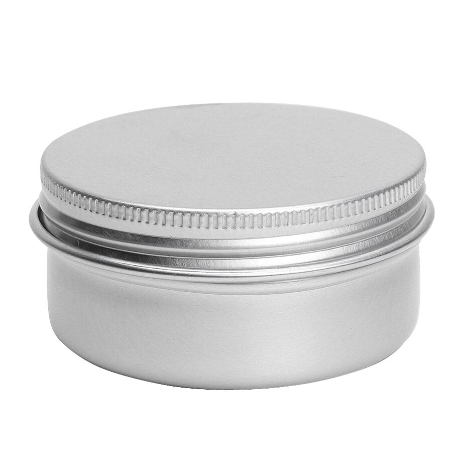 Balm Nail Art Cosmetic Cream Make Up Pot Lip Tin Case Container 5 Pcs 50ml Sliver - ebowsos