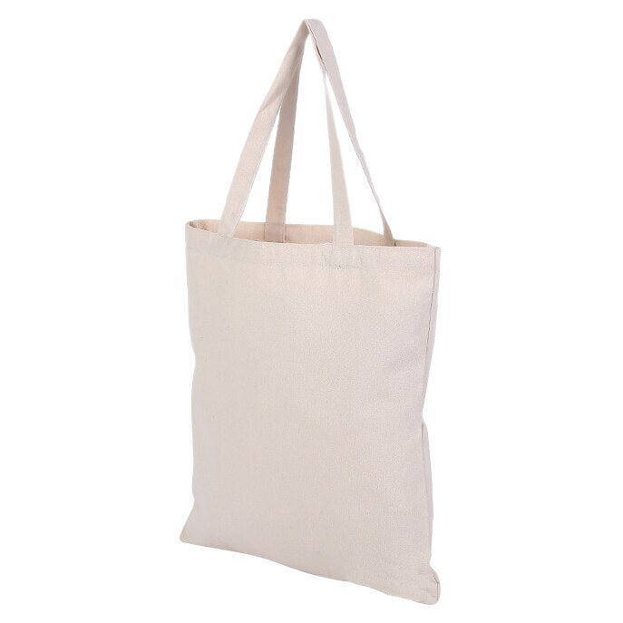 Beige Canvas Shopping Shoulder Top Tote Shopper Bag Case Envelope M - ebowsos