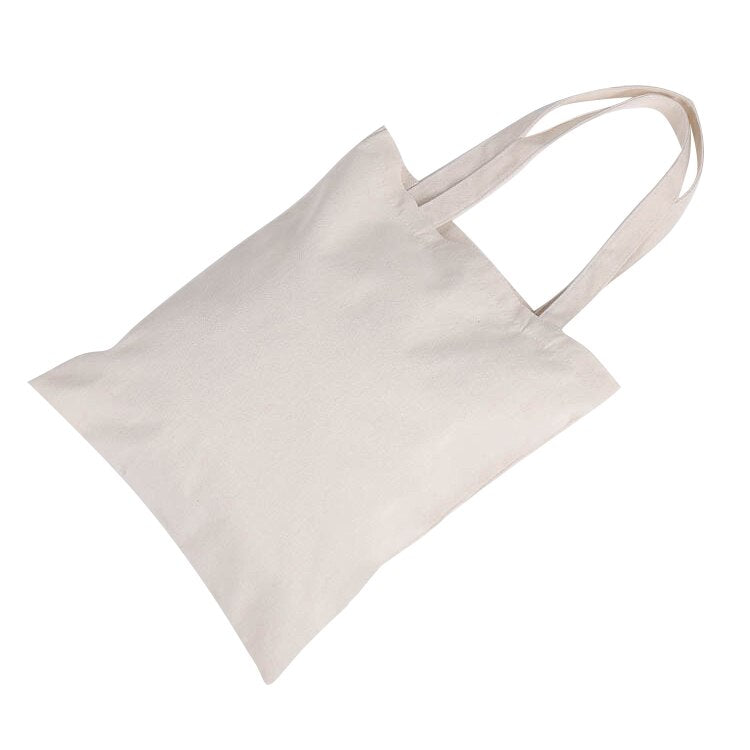 Beige Canvas Shopping Shoulder Top Tote Shopper Bag Case Envelope M - ebowsos