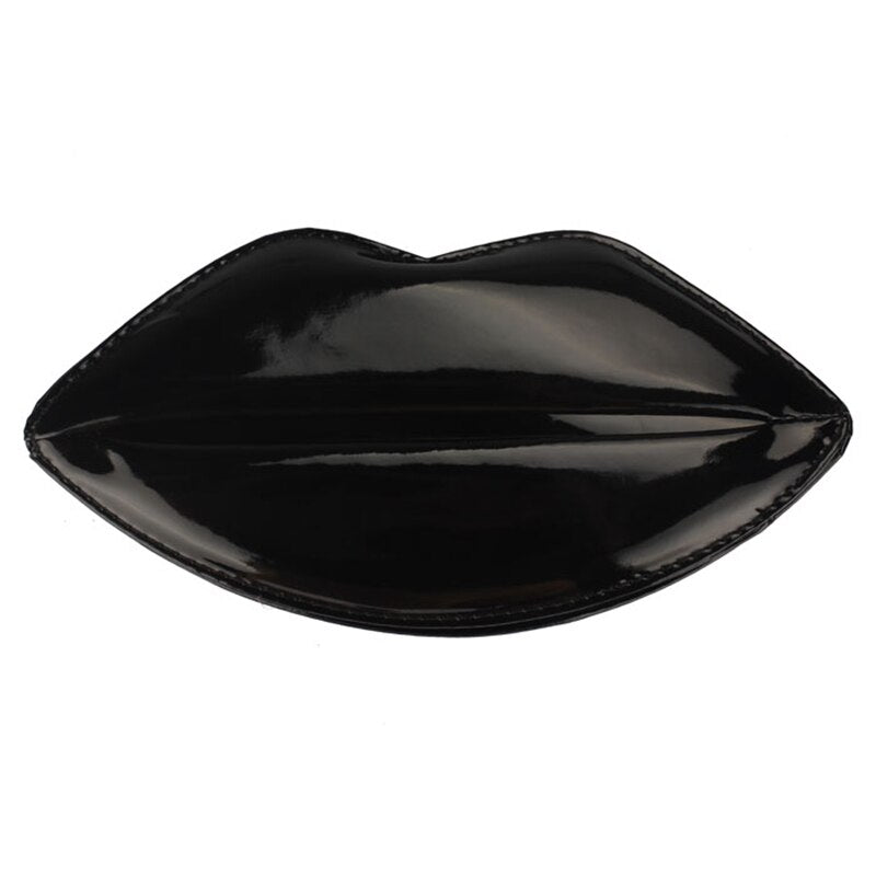 Big Lips Women's Evening Party Clutch Hand Bag Purse Main Color: Black - ebowsos