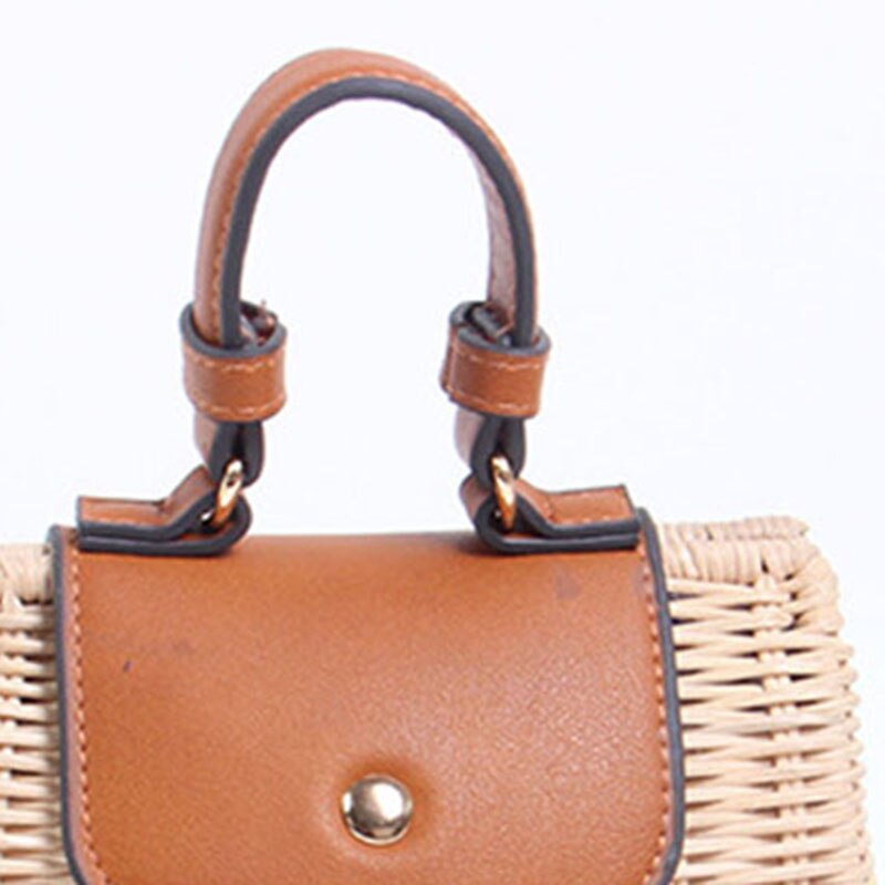 Bohemian Bali Rattan Bags For Women Small Beach Handbags Summer Vintage Straw Bag Handmade Crossbody - ebowsos