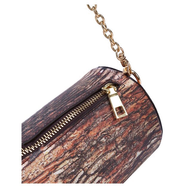 Brown Tree Stump Shaped Chain Bag Color: Brown Cross section - ebowsos