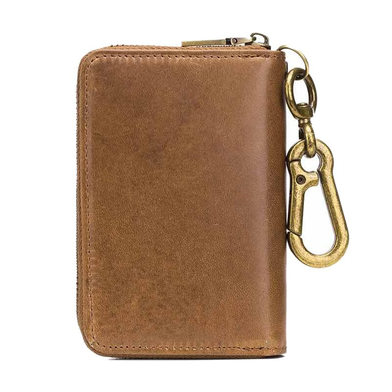 Bullcaptain Leather Men&Women Key Wallet Unisex Rfid Blocking Business Key Case Fashion Card Holder Coin Purse Key Case - ebowsos